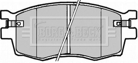 BBP1923 BORG & BECK Комплект тормозных колодок, дисковый тормоз