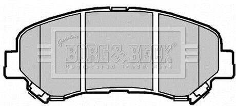 BBP2084 BORG & BECK Комплект тормозных колодок, дисковый тормоз