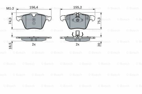 0 986 424 125 BOSCH KLOCKI HAM. JAGUAR XF 3.0 13-