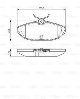 0 986 424 702 BOSCH Комплект тормозных колодок, дисковый тормоз