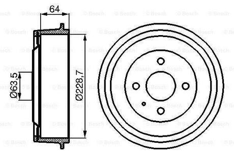 0 986 477 012 BOSCH Гальмівний барабан