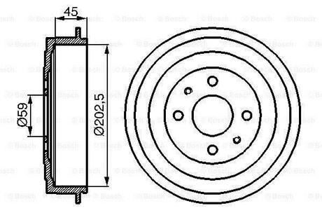 0 986 477 109 BOSCH Тормозной барабан