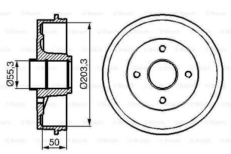 0986477121 BOSCH RENAULT тормозной барабан задній LAGUNA 94-