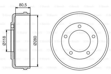 0 986 477 203 BOSCH Тормозной барабан