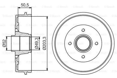 0986477214 BOSCH Тормозной барабан