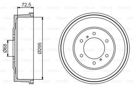 0 986 477 215 BOSCH Тормозной барабан