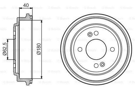 0986477216 BOSCH Тормозной барабан 0 986 477 216