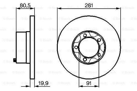 0986478138 BOSCH Диск торм.пер.VW LT28-45 81-96