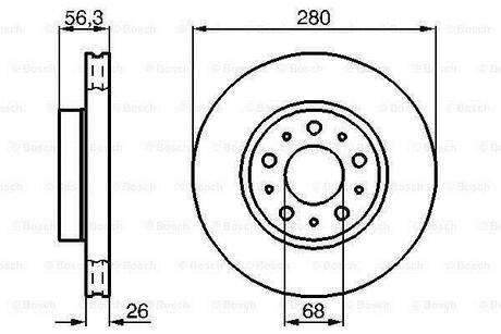 0 986 478 298 BOSCH Тормозной диск