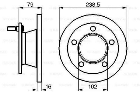 0 986 478 357 BOSCH Тормозной диск