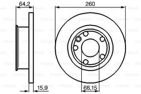 0 986 478 547 BOSCH Тормозной диск