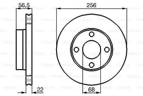 0986478550 BOSCH Тормозной диск