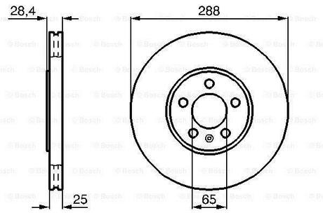 0986478619 BOSCH VW Тормозной диск Passat 2.8