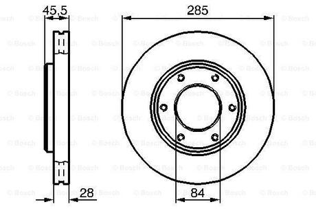 0986478693 BOSCH Тормозной диск