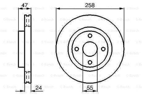 0 986 478 989 BOSCH Тормозной диск