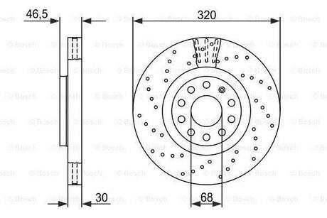 0 986 479 258 BOSCH Диск тормозной