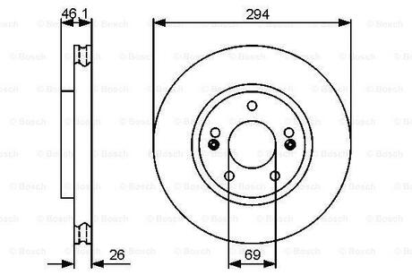 0 986 479 434 BOSCH Гальмівний диск