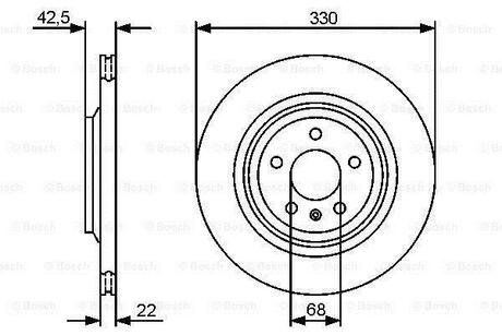 0 986 479 457 BOSCH Тормозной диск