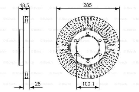 0986479A95 BOSCH Тормозной диск