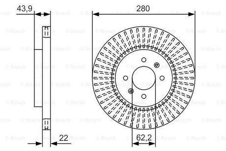 0 986 479 B05 BOSCH Тормозной диск