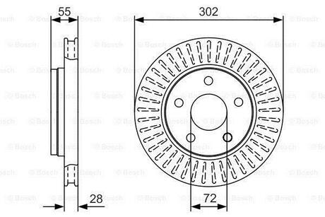 0986479C38 BOSCH Тормозной диск