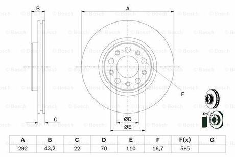 0 986 479 D99 BOSCH TARCZA HAM ALFA GIULIA, STELVIO 2.0, 2.2D 10.15- TYг