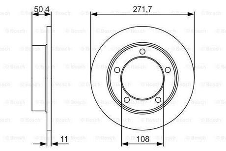 0 986 479 R73 BOSCH Тормозной диск