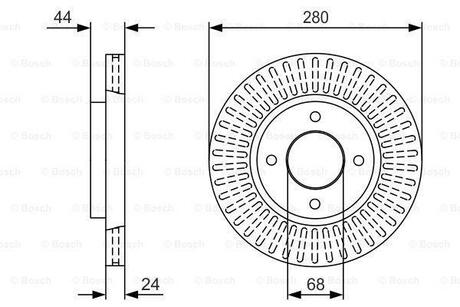 0 986 479 U62 BOSCH Тормозной диск