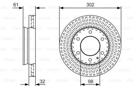 0 986 479 V32 BOSCH Тормозной диск