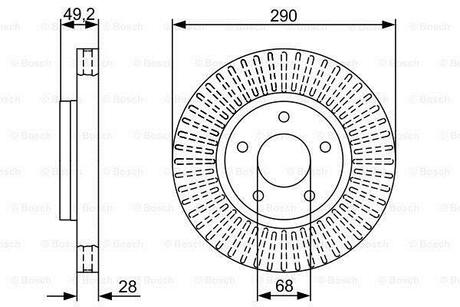 0986479V48 BOSCH Диск торм. пер. Nissan Quest 03-