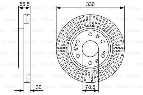 0 986 479 W30 BOSCH Диск тормозной