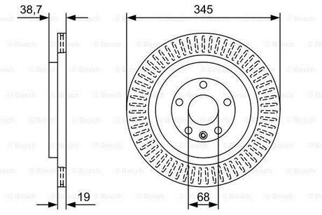 0986479W54 BOSCH FORD Диск торм. задний Explorer 3,5 10-