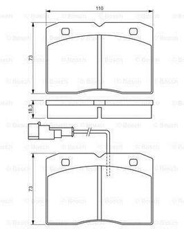 0 986 494 276 BOSCH Комплект тормозных колодок, дисковый тормоз