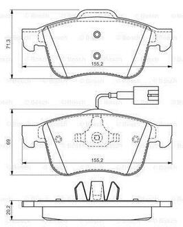 0 986 494 465 BOSCH Колодки гальмівні дискові