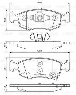 0 986 494 537 BOSCH Колодки гальмівні дискові