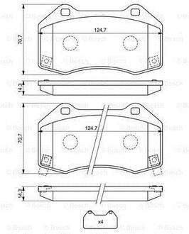 0 986 494 718 BOSCH Комплект тормозных колодок, дисковый тормоз