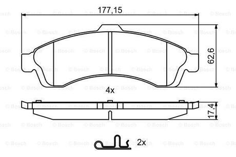 0 986 494 854 BOSCH KLOCKI HAM ISUZU ASCENDER 4.2 03-/ SAAB 9-7X 4.2 05-