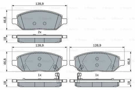 0986494906 BOSCH KLOCKI HAMULC. OPEL KARL 15- PRZÓD