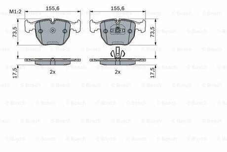 0986494918 BOSCH BMW К-т пер. торм. колодок ROLLS-ROYCE Ghost. Wraith. Dawm