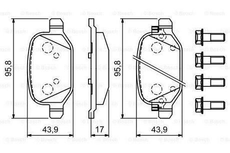 0 986 494 934 BOSCH Колодки гальмівні дискові