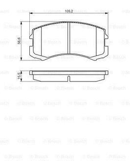 0986495158 BOSCH Тормозные колодки перед. MITSUBISHI Galant VI 96-03, Lancer 03-