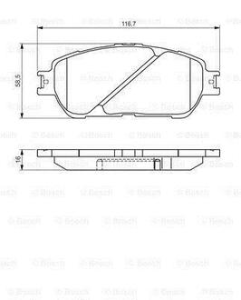 0986495160 BOSCH TOYOTA Тормозные колодки передн.Camry,Previa, Lexus ES 01-