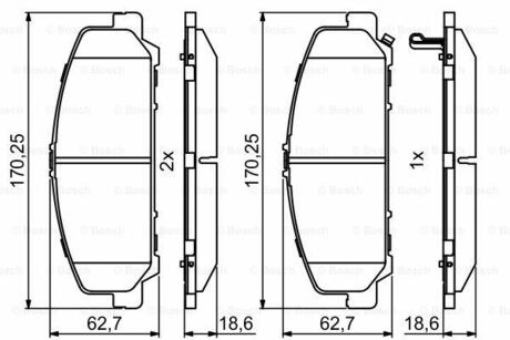 0986495375 BOSCH NISSAN Тормозные колодки передн. INFINITI QX56 5,5 12-