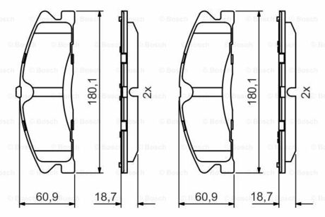 0986495399 BOSCH Дисковi колодки переднi