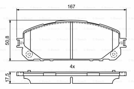 0 986 495 404 BOSCH Комплект тормозных колодок, дисковый тормоз