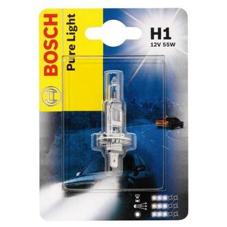 1 987 301 005 BOSCH Лампа накалу H1 12V 55W P14,5s PURE LIGHT (вир-во Bosch)