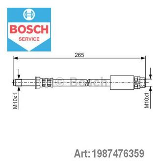 1 987 476 359 BOSCH Гальмівний шланг (вир-во Bosch)