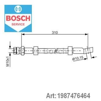 1 987 476 464 BOSCH Гальмівний шланг (вир-во Bosch)