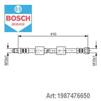 1 987 476 650 BOSCH Гальмівний шланг (вир-во Bosch)