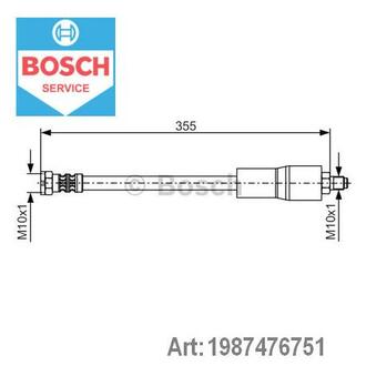 1 987 476 751 BOSCH Гальмівний шланг (вир-во Bosch)